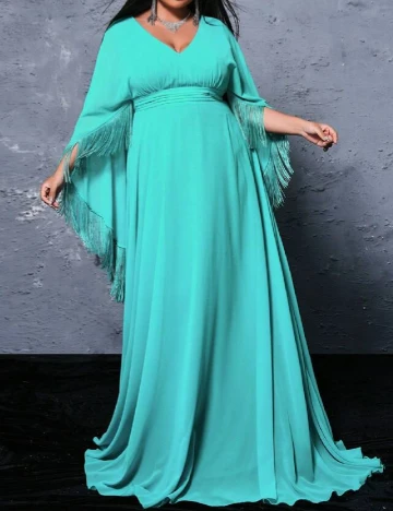 Rochie lunga Miss Ord Plus Size, albastru