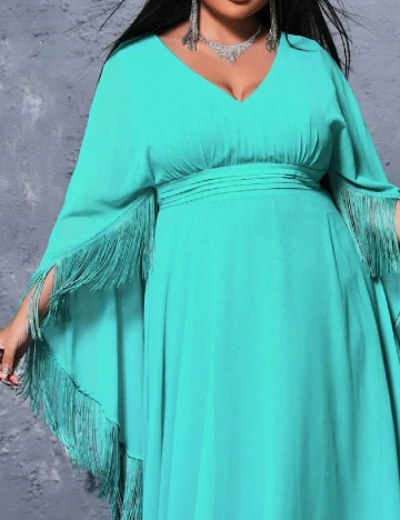 Rochie lunga Miss Ord Plus Size, albastru