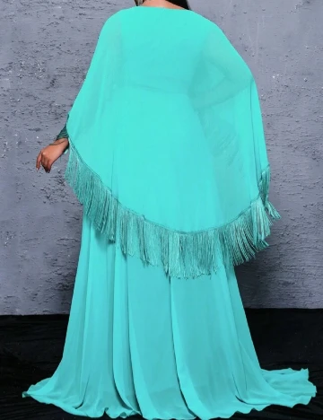 Rochie lunga Miss Ord Plus Size, albastru