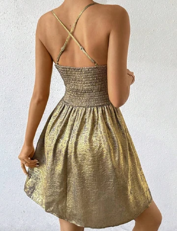 Rochie scurta SHEIN, auriu Galben