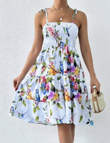 Rochie scurta SHEIN, floral print