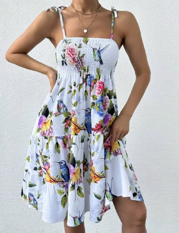 Rochie scurta SHEIN, floral print