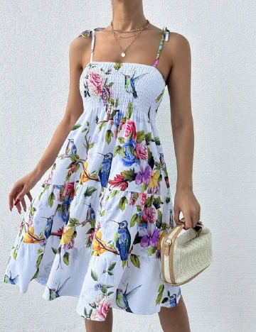 Rochie scurta SHEIN, floral print