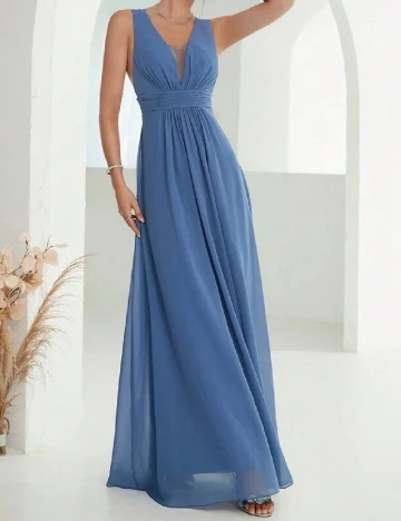 Rochie lunga Mgiacy, albastru Albastru
