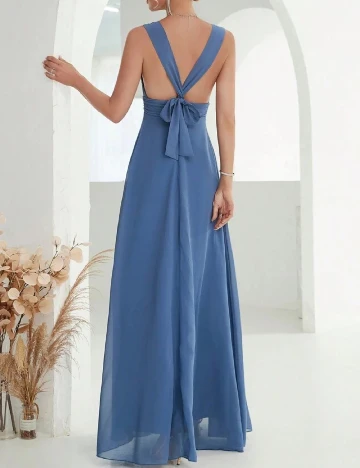 Rochie lunga Mgiacy, albastru Albastru