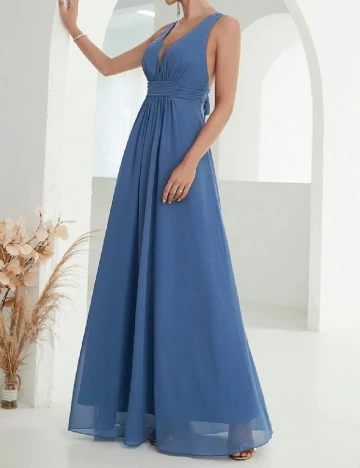 Rochie lunga Mgiacy, albastru Albastru