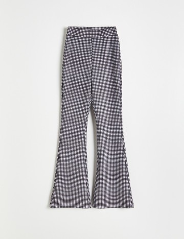 Pantaloni Reserved, alb/negru