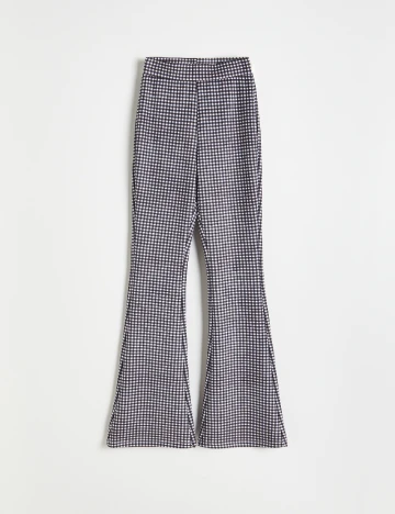 Pantaloni Reserved, alb/negru