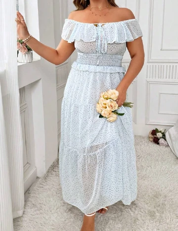 Rochie lunga SHEIN CURVE, bleu