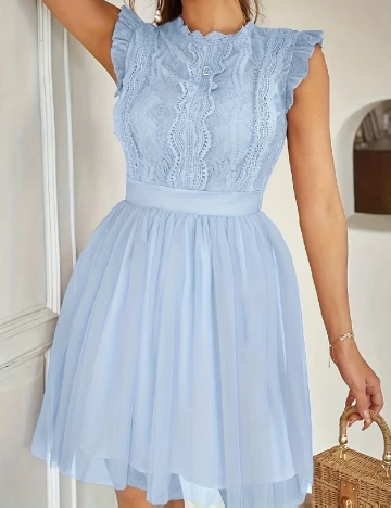 Rochie scurta Simplee, albastru