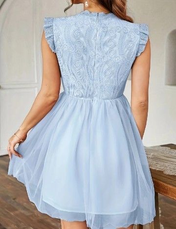 Rochie scurta Simplee, albastru