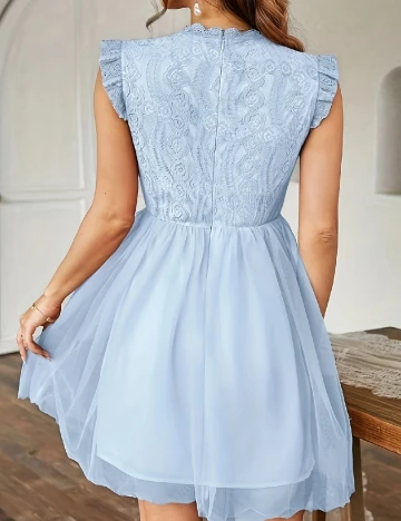 Rochie scurta Simplee, albastru