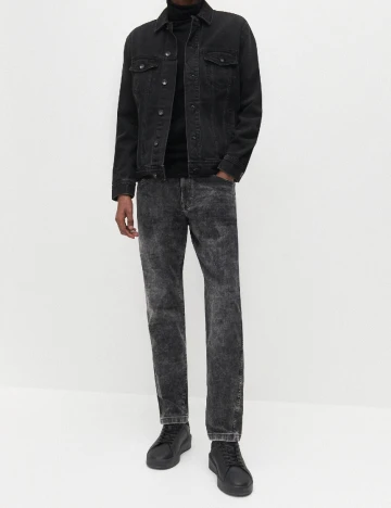 Blugi Reserved, gri/negru