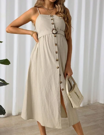 Rochie medie SHEIN Maternity, bej