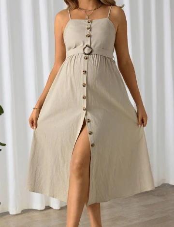 Rochie medie SHEIN Maternity, bej