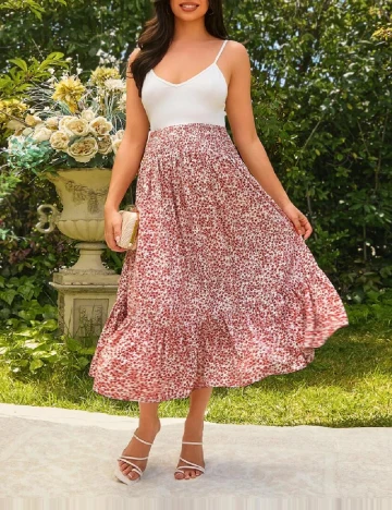 Fusta SHEIN Maternity, floral print