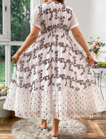 Rochie medie SHEIN CURVE, alb