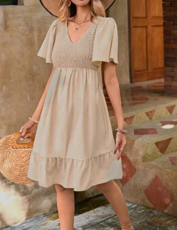 Rochie scurta SHEIN, crem