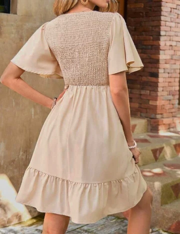 Rochie scurta SHEIN, crem