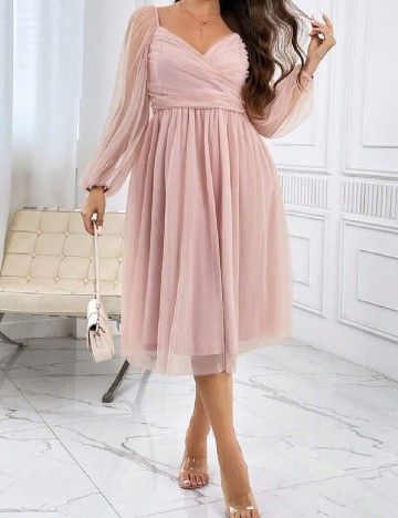 
						Rochie medie SHEIN CURVE, roz