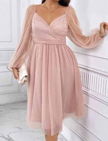 Rochie medie SHEIN CURVE, roz