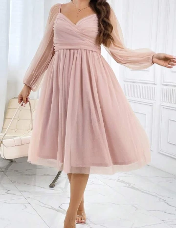 Rochie medie SHEIN CURVE, roz
