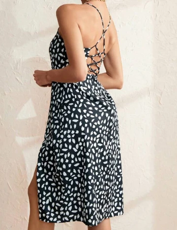 Rochie scurta SHEIN, alb/negru