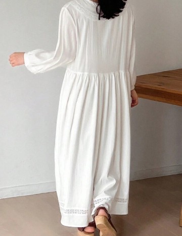 Rochie medie Friful, alb