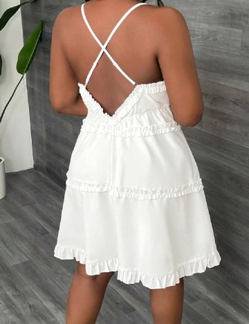 Rochie scurta SHEIN CURVE, alb