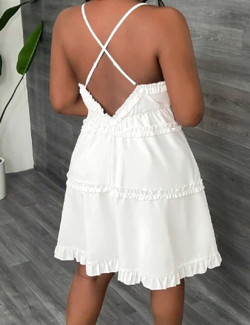 Rochie scurta SHEIN CURVE, alb