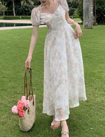 Rochie medie Dazy, floral print