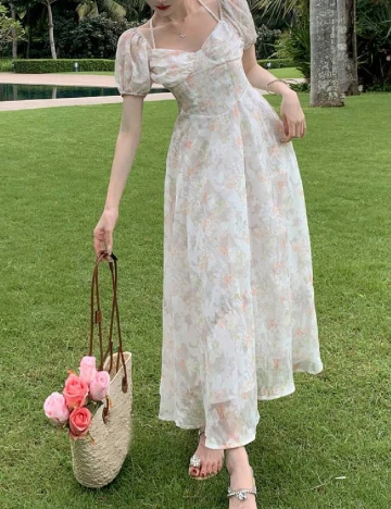 Rochie medie Dazy, floral print