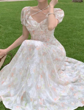 Rochie medie Dazy, floral print