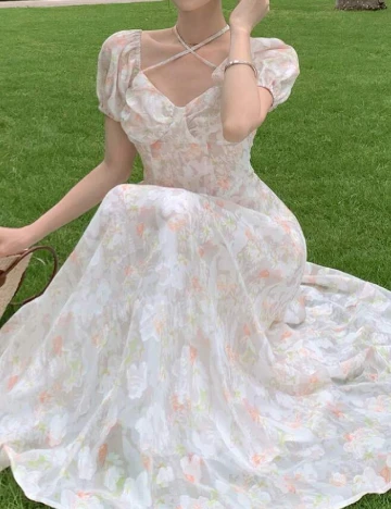 Rochie medie Dazy, floral print