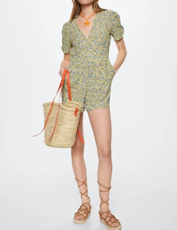 Salopeta Mango, floral print Floral print