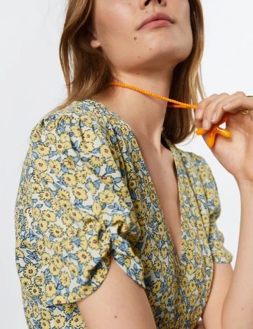 Salopeta Mango, floral print Floral print