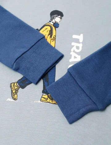Pijama Shein Kids, albastru Albastru
