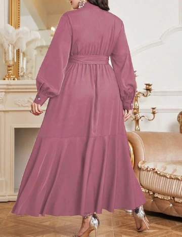 Rochie medie SHEIN CURVE, roz pudra