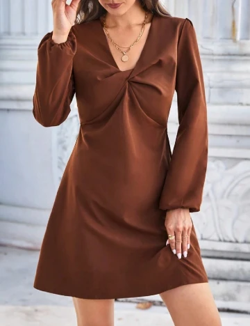 Rochie scurta SHEIN, maro