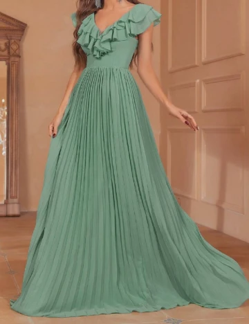 Rochie lunga Faeriesty, verde