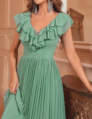 Rochie lunga Faeriesty, verde