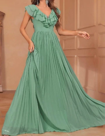 Rochie lunga Faeriesty, verde