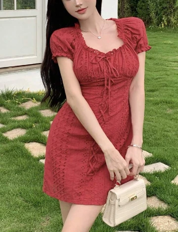 Rochie scurta Dazy, rosu