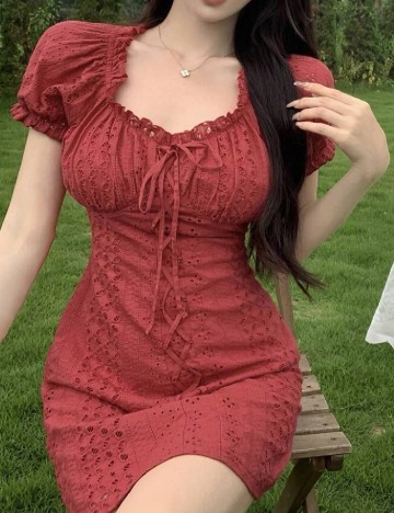 Rochie scurta Dazy, rosu