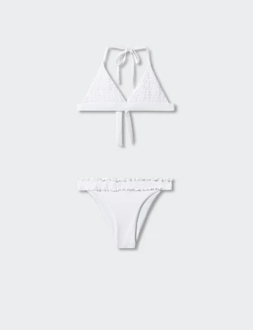 Costum de baie Mango Teen, alb Alb
