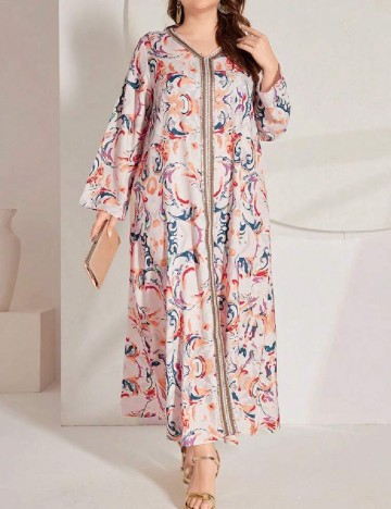 Rochie lunga SHEIN CURVE, roz pal