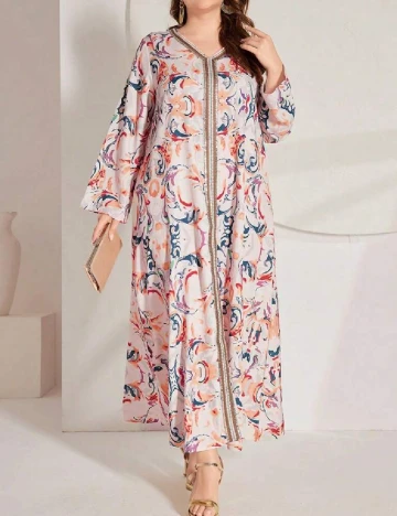 Rochie lunga SHEIN CURVE, roz pal