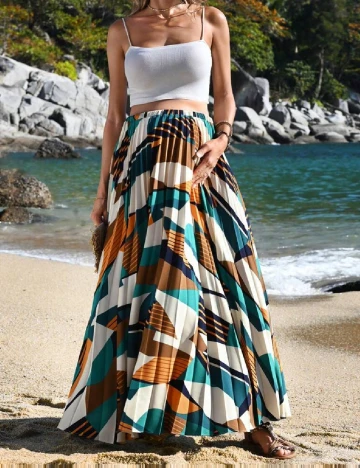 Fusta SHEIN Maternity, mix culori