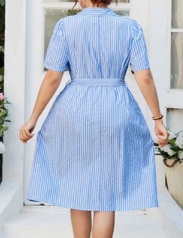 Rochie medie SHEIN CURVE, albastru
