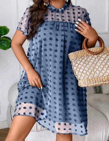 Rochie scurta SHEIN CURVE, albastru